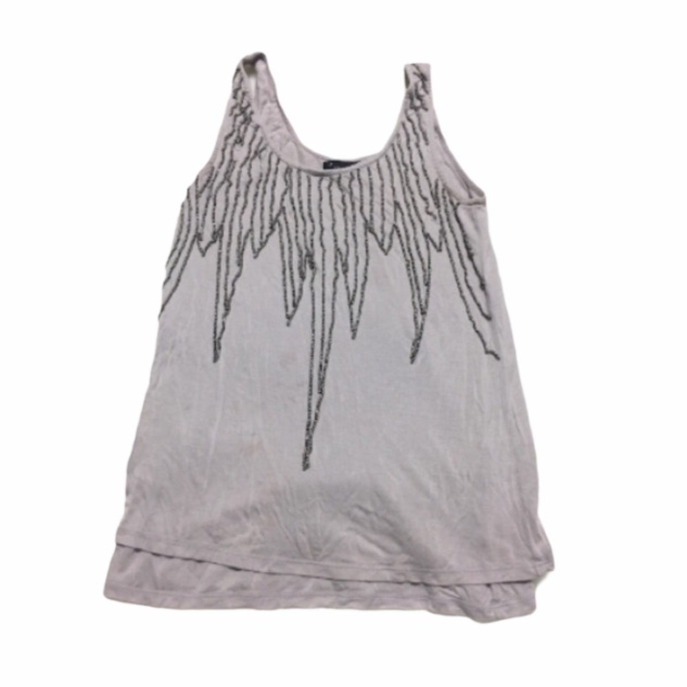 Twenty one gray soft modal fancy tank top